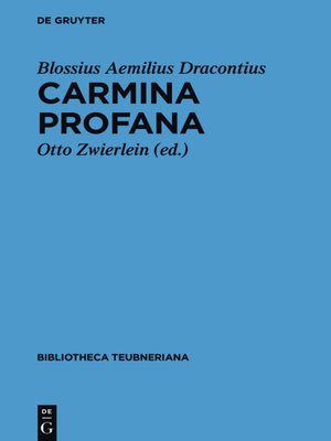 cover image of Carmina profana
